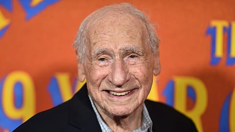 Mel Brooks arrives at the premiere of "Mel Brooks: the 99 Year Old Man" in Los Angeles on Jan 20, 2026