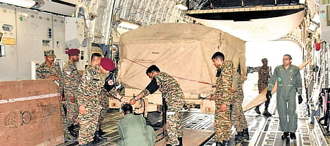 A 41-member Army team getting ready to fly help for Venezuela quake victims