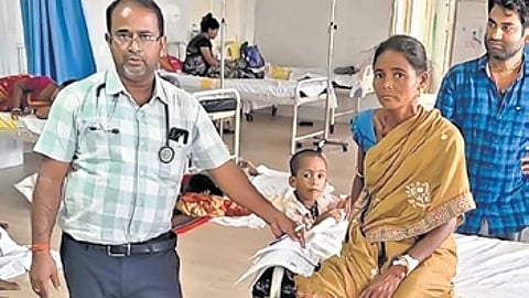 Manima at the district headquarters hospital in Malkangiri