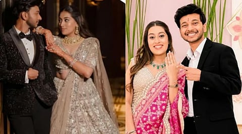 26-year-old businessman Ketan Agarwal with his fiancee Siya Goyal, 20, a second-year BBA student.