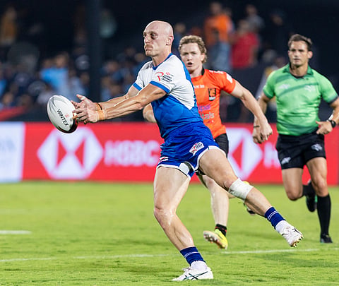 Mumbai Dreamers' James Tuerner in action
