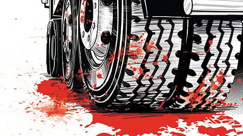 According to police, the boy had accompanied his mother to a nearby shop. While returning home, he was walking a short distance behind her when the accident occurred.