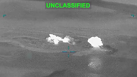 US central command said that the operation targeted 10 Iranian military sites at different locations in and around the Strait of Hormuz.