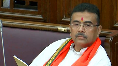 West Bengal Chief Minister Suvendu Adhikari during the Assembly session on Monday