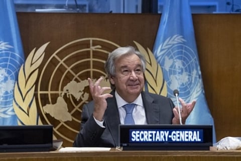 United Nations Secretary-General Antonio Guterres arrived in Syria on Saturday
