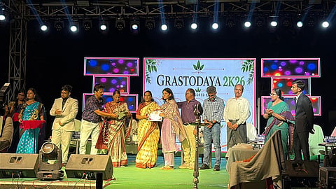 Guests at the Grastodaya-2K26 function of College of Forestry, OUAT on Sunday