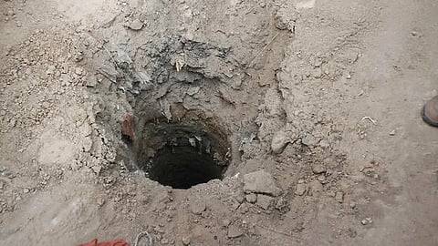 The child is trapped about 220 feet inside the borewell