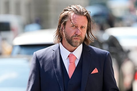 Carl Rinsch leaves a federal courthouse in New York, Monday, June 29, 2026.