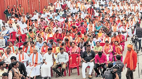 A public awareness campaign in Kushalnagar on Tuesday