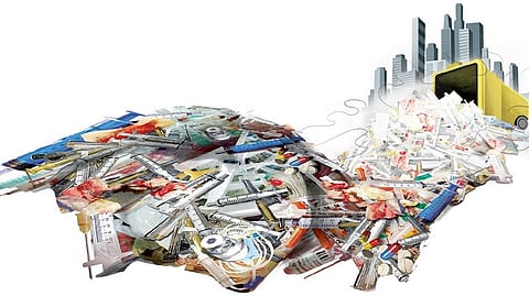 The waste collected by the agencies is being transported to the Kerala Enviro Infrastructure Ltd (KEIL) for processing.