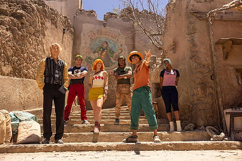 One Piece Season 3 cast members announcing the wrap
