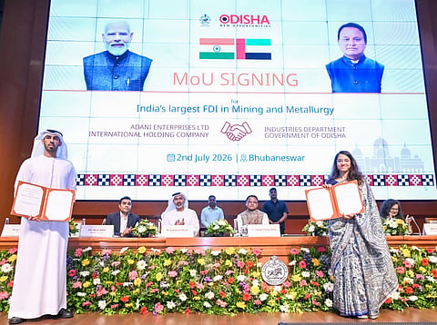 The MoU was signed in the presence of Chief Minister Mohan Charan Majhi, Industries Minister Sampad Chandra Swain, IHC Group CEO Syed Basar Shueb and Karan Adani, Managing Director of Adani Ports and Special Economic Zone (APSEZ)