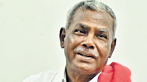 CPM state secretary P Shanmugam.
