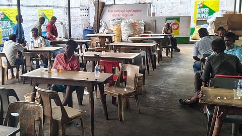 A Tasmac bar operational in Madurai on Thursday.