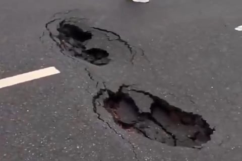 The authority took action after a portion of the newly inaugurated expressway caved in, blaming water stagnation and drainage constraints.