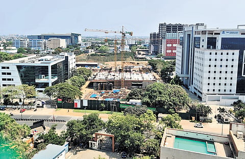 An aerial view of Ambattur Industrial Estate.