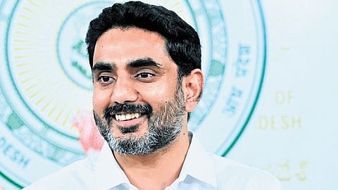 Minister for HRD and IT, Nara Lokesh.
