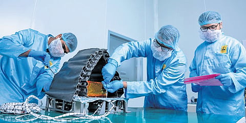 Cosmoserve Space officials give a demo of the world’s first in-orbit soft robotic capture Active Debris Removal (ADR) technologies