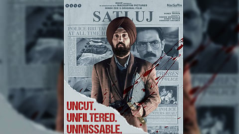 A theatrical poster of the film 'Satluj' starring Diljit Dosanjh.