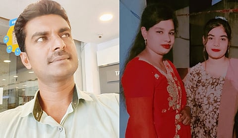 The accused, Ezaz (L) and victims Shama and her sister Reshma.