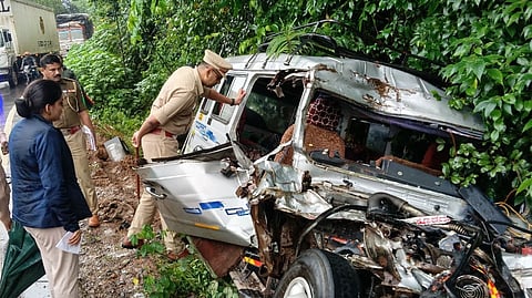 Six people died on the spot, while another succumbed to injuries on the way to a hospital in Hubballi.