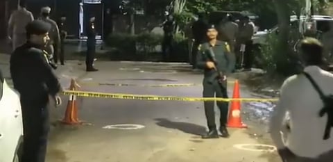 Visual from Sushant Lok in Gurugram where four shooters of the foreign-based Deepak Nandal gang were killed and one was injured during a police encounter.