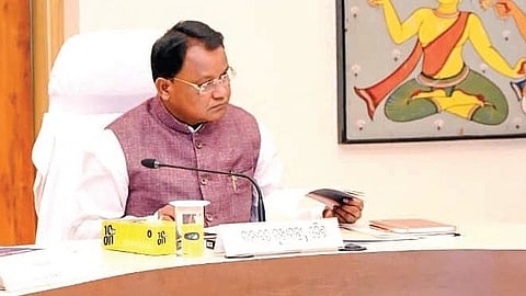 Chief Minister Mohan Charan Majhi reviews rath yatra preparations at a high level meeting at the Lok Seva Bhavan on Friday.