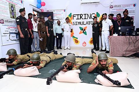 Group Commander of NCC Vizag, Commodore Sumanta Roy inaugurated .22 Rifle Firing Simulator at AITAM Engineering College, Tekkali in Srikakulam district on Friday.