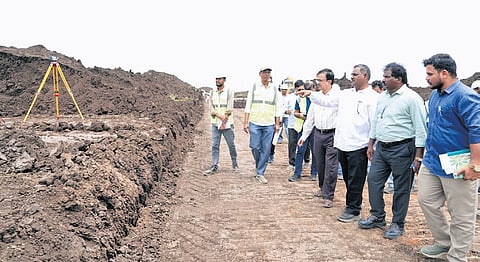A delegation from IIT Kharagpur tours in Amaravati on Monday.