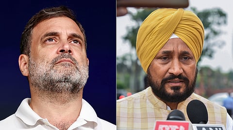 Leader of the Opposition in the Lok Sabha Rahul Gandhi and former Punjab Chief Minister Charanjit Singh Channi.