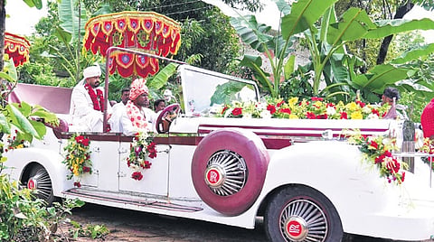MLA Himanshu Sekhar Sahu riding in the chauffeur-driven luxury vehicle