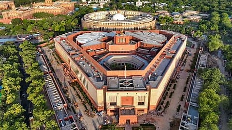 Parliament building in New Delhi.
