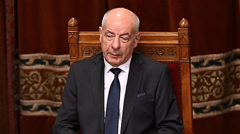 Hungary's President Tamas Sulyok attends the inaugural session of Hungary's parliament in Budapest, Hungary, Saturday, May 9, 2026.