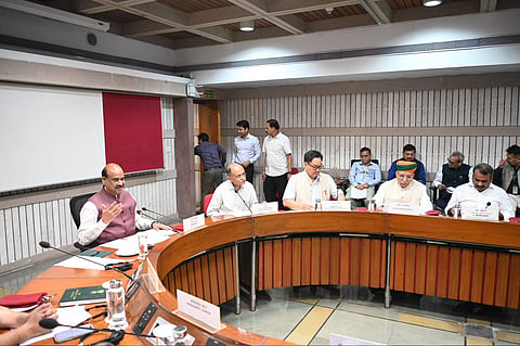 Speaker Om Birla chairing Business Advisory Committee meeting on Sunday.