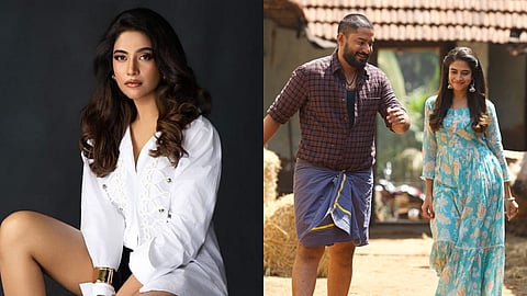 Sampada Hulivana and a still from Karavali