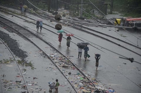 Assam Flood: Train services hit as river water submerges rail track