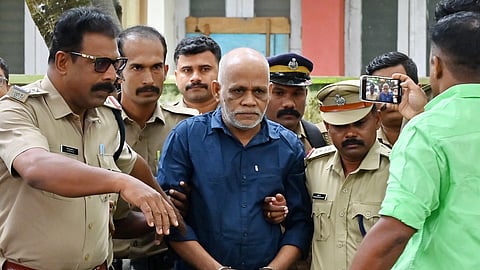 Chenthamara, who was awarded death sentence in the Nenmara double murder case, being brought to the courtroom on Monday, July 20, 2026.
