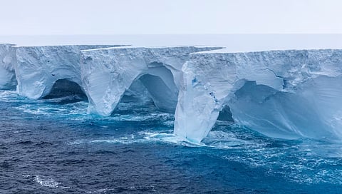Visuals of A-23a glacier reportedly spiralling across the continent in 2024