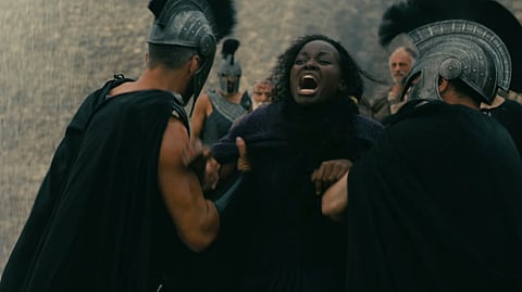 Lupita Nyong'o as Helen of Troy from the teaser-trailer of Christopher Nolan's Odyssey