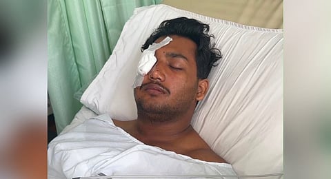 Sahil Lochab suffered pellet gun injuries during the July 20 CJP protest march to Parliament in Delhi.