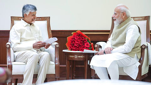 CM Nara Chandrababu Naidu met PM Narendra Modi in Delhi, and invited the PM for the inauguration of Alluri Sitaramaraju International Airport on August 1st, on Wednesday.