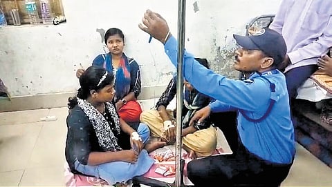 Students undergoing treatment at Bijatala hospital in Mayurbhanj