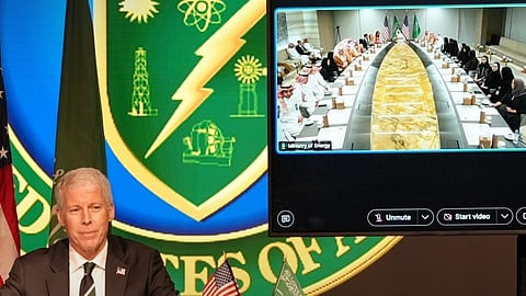 U.S. Energy Secretary Chris Wright (in pic) and Saudi Minister of Energy Abdulaziz bin Salman formally signed the nuclear cooperation agreement, known as a "123 agreement".