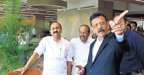 Chief Minister V D Satheesan visits the newly inaugurated Naviq Technology facility on the IBS Software campus at Infopark on Thursday.