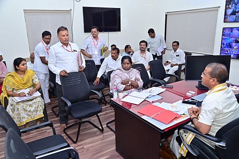 Chairing a high-level review meeting at the EO Chamber on the fourth floor of Mahamandapam, Seena Naik discussed arrangements for the lakhs of devotees expected to visit the temple during the festival.