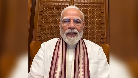 Prime Minister Narendra Modi thanking students in his video message.