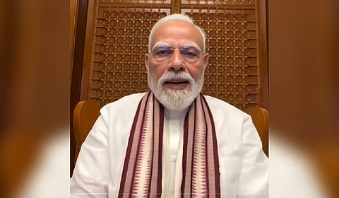 Prime Minister Narendra Modi thanking students in his video message.