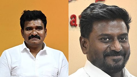 Tamil Nadu state Ministers CTR Nirmalkumar and A Rajmohan