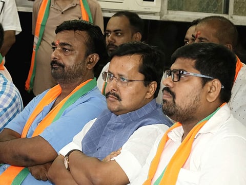 BJP President Nitin Nabin at a meeting in Bankipur ahead of by-poll
