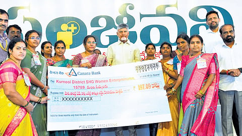 CM Naidu during the Sanjeevani programme in Kurnool | Express